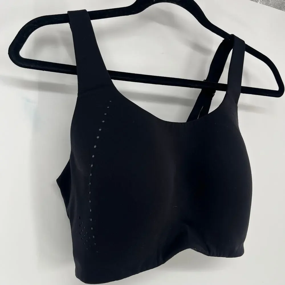 Lululemon AirSupport Bra High Support Run Black Asphalt Grey 38D